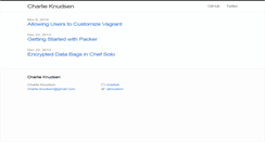 Desktop Screenshot of charlieknudsen.com